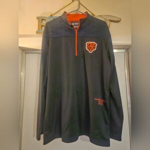 Mens NFL TEAM Chicago Bears Long Sleeve 1/4 Zip Sweatshirt XL